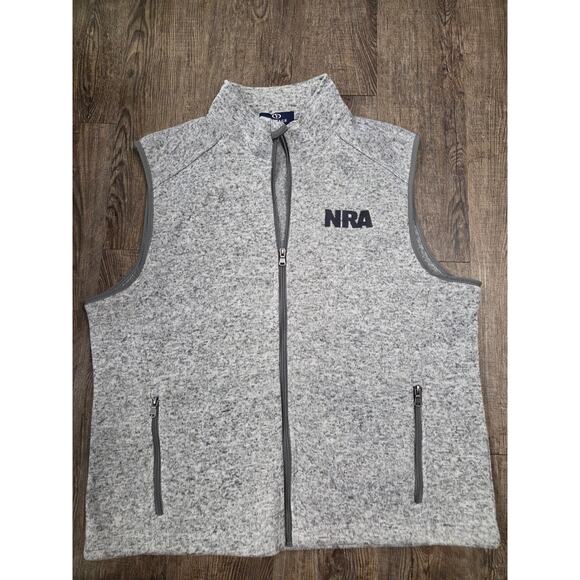 NRA Men's Gray Fleece Full Zip Vest Jacket Size XL - Picture 1 of 4
